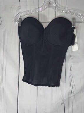 Dominique Brianna Black Strapless Classix Longline Bustier NWT